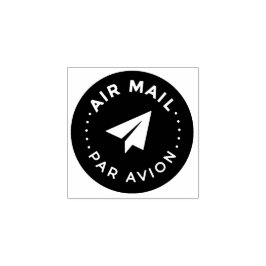 AIR MAIL PAR AVION 紙飛行機 エアメールスタンプ paper airplane ラ ラバースタンプ