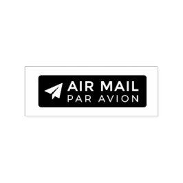AIR MAIL PAR AVION 紙飛行機 エアメールスタンプ paper airplane ラ ラバースタンプ