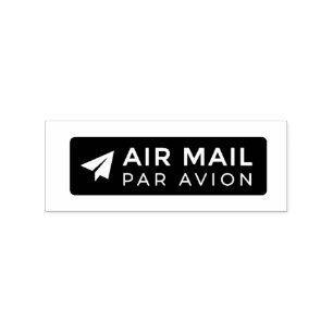 AIR MAIL PAR AVION 紙飛行機 エアメールスタンプ paper airplane ラ ラバースタンプ