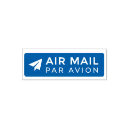 AIR MAIL PAR AVION 紙飛行機 エアメールスタンプ paper airplane o セルフインキングスタンプ