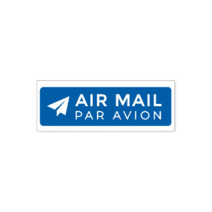 AIR MAIL PAR AVION 紙飛行機 エアメールスタンプ paper airplane o セルフインキングスタンプ