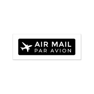 AIR MAIL PAR AVION 飛行機 エアメールスタンプ airplane ラバースタンプ