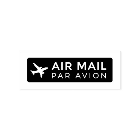 AIR MAIL PAR AVION 飛行機 エアメールスタンプ airplane ラバースタンプ (インプリント)