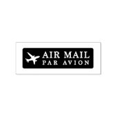 AIR MAIL PAR AVION 飛行機 エアメールスタンプ airplane ラバースタンプ (インプリント)