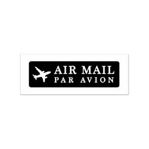 AIR MAIL PAR AVION 飛行機 エアメールスタンプ airplane ラバースタンプ
