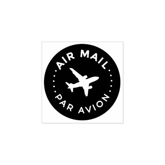 AIR MAIL PAR AVION 飛行機 エアメールスタンプ airplane ラバースタンプ (インプリント)