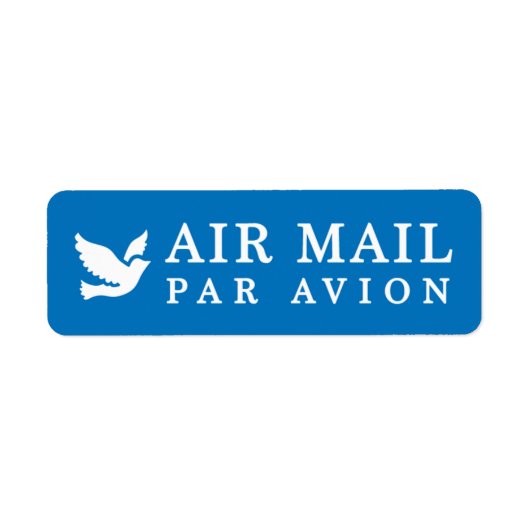 AIR MAIL PAR AVION 鳥 エアメールシール bird birds ラベル (正面)