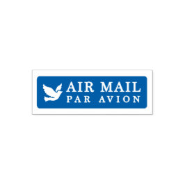 AIR MAIL PAR AVION 鳥 エアメールスタンプ bird birds セルフインキング セルフインキングスタンプ
