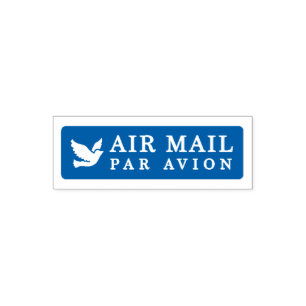 AIR MAIL PAR AVION 鳥 エアメールスタンプ bird birds セルフインキング セルフインキングスタンプ