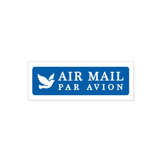 AIR MAIL PAR AVION 鳥 エアメールスタンプ bird birds セルフインキング セルフインキングスタンプ (デザイン)