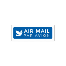 AIR MAIL PAR AVION 鳥 エアメールスタンプ bird birds セルフインキング セルフインキングスタンプ