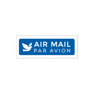 AIR MAIL PAR AVION 鳥 エアメールスタンプ bird birds セルフインキング セルフインキングスタンプ