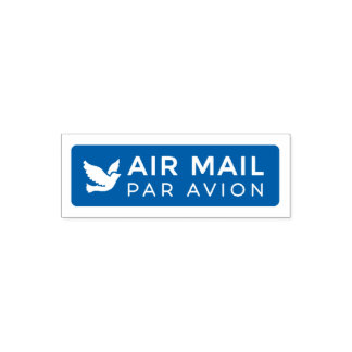 AIR MAIL PAR AVION 鳥 エアメールスタンプ bird birds セルフインキング セルフインキングスタンプ