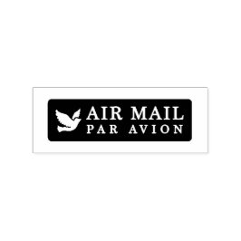 AIR MAIL PAR AVION 鳥 エアメールスタンプ bird birds ラバースタンプ