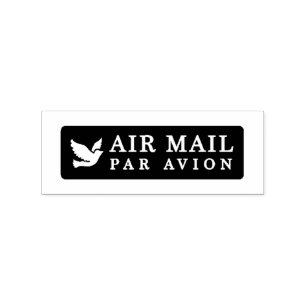AIR MAIL PAR AVION 鳥 エアメールスタンプ bird birds ラバースタンプ