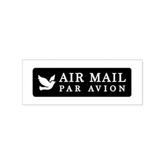 AIR MAIL PAR AVION 鳥 エアメールスタンプ bird birds ラバースタンプ