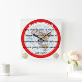 Air Map スクエア壁時計 (ホーム)