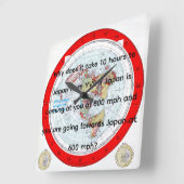 Air Map スクエア壁時計 (傾斜)