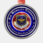 Air Mobilityコマンドのクリカスタマイズスマス メタルオーナメント (正面)