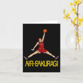 Air Sakuragi Anime Style Bysketbyll Design  カード (黄色い花)