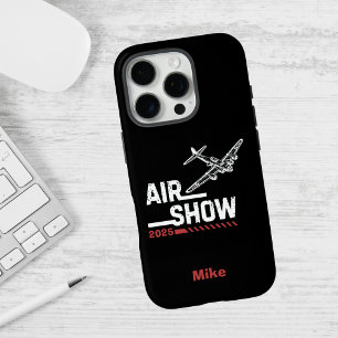 AIR SHOW B-17 第二次世界大戦 ビンテージ航空機、カスタム年 iPhone 16 PROケース