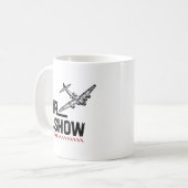AIR SHOW B-17 WWIIヴィンテージ飛行機年カスタム間 コーヒーマグカップ (正面左)