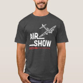 AIR SHOW B-17 WWIIヴィンテージ飛行機年カスタム間 Tシャツ (正面)