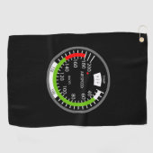 Air Speed Pilot Aviation Geek ゴルフタオル (横)