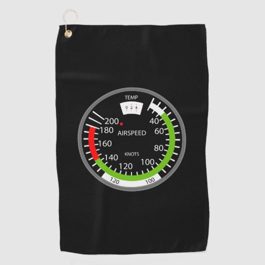 Air Speed Pilot Aviation Geek ゴルフタオル (正面)