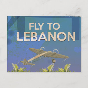 Air To Lebanon Vintage Travelポスター ポストカード