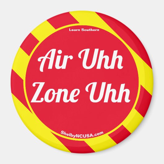Air Uhh Zone Uhh Red/Yellow Magnet マグネット (正面)