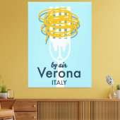 Air Veronaイタリアのレトロな旅行ポスター。 キャンバスプリント (インサイチュ (リビング))