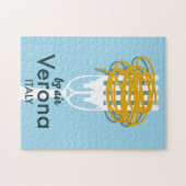 Air Veronaイタリアのレトロな旅行ポスター。 ジグソーパズル (横)