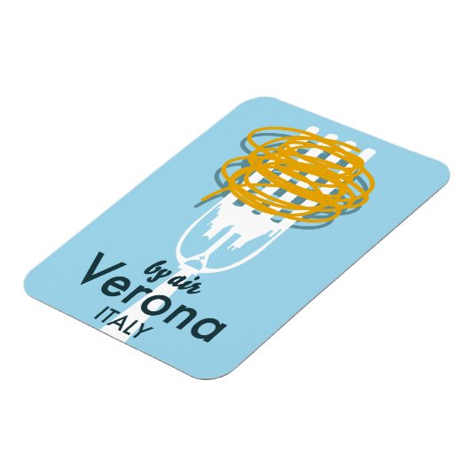 Air Veronaイタリアのレトロな旅行ポスター。 マグネット (左側)