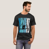 Air Yoga Aerialist Retro Believe Turquoise Air Yog Tシャツ (正面フル)