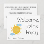 Airbnbウェルカムギフトバスケットカーパーソナライズされたド インビテーションポストカード (正面/裏面)