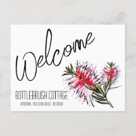 Airbnbウェルカムギフトバスケットカーパーソナライズされたド インビテーションポストカード