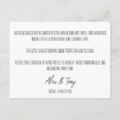 Airbnbウェルカムギフトバスケットカーパーソナライズされたド インビテーションポストカード (裏面)