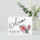 Airbnbウェルカムギフトバスケットカーパーソナライズされたド インビテーションポストカード (スタンド正面)