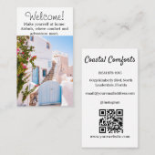 Airbnbハウスレンタル写真とQRコードモダン 名刺 (正面/裏面)