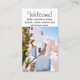 Airbnbハウスレンタル写真とQRコードモダン 名刺