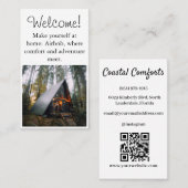 Airbnbハウスレンタル写真とQRコードモダン 名刺 (正面/裏面)