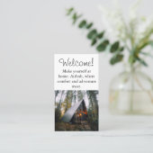 Airbnbハウスレンタル写真とQRコードモダン 名刺 (スタンド正面)