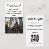 Airbnbハウスレンタル写真とQRコードモダン 名刺 (正面/裏面)