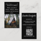 Airbnbハウスレンタル写真QRコードブモダンラック 名刺 (正面/裏面)