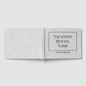 Airbnbバケーションレンタルグレイ織ミニマリスト ゲストブック (全面)