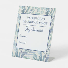 Airbnbビーチバケーションレンタルパームウォーターカラー 台座サイン