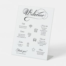 Airbnbレンタルバケーションハウスウェルカムペデスタルサイン 台座サイン