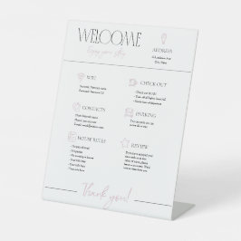 Airbnbレンタルバケーションハウスウェルカムペデスタルサイン 台座サイン