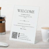 Airbnb ウェルカム バケーション 短期レンタル QRコード 台座サイン (インサイチュ)